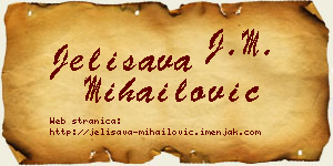 Jelisava Mihailović vizit kartica